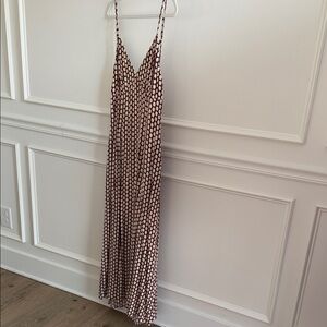 ILLA ILLA Brown and Cream Polka Dot Maxi Dress